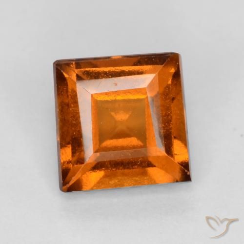 1.12ct Naturel Orange moyen-foncé Grenat Hessonite, Carré, VS