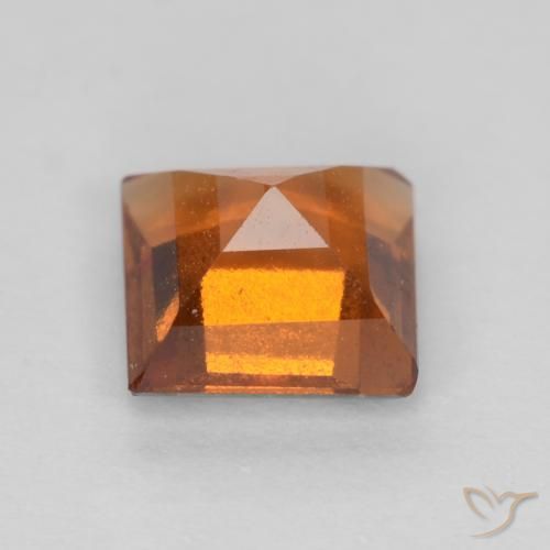 Grenat Hessonite Orange moyen-foncé naturelle Carré, 1.12 ct, VS