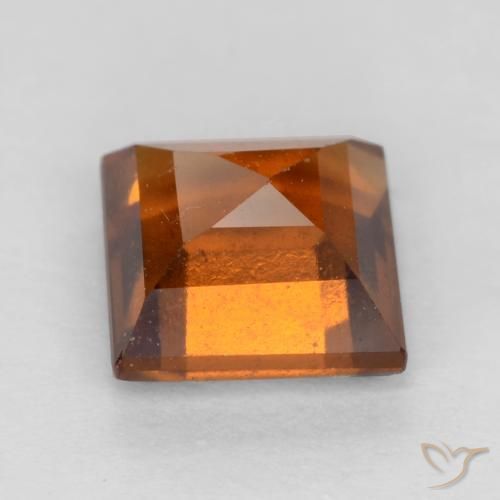Grenat Hessonite Orange foncé naturelle Carré, 1.32 ct, VS