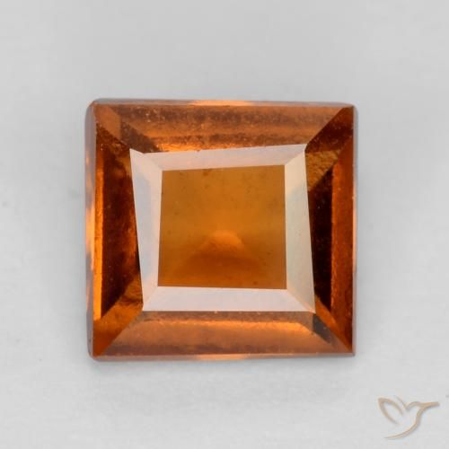 1.19ct Naturel Orange moyen-foncé Grenat Hessonite, Carré, VS