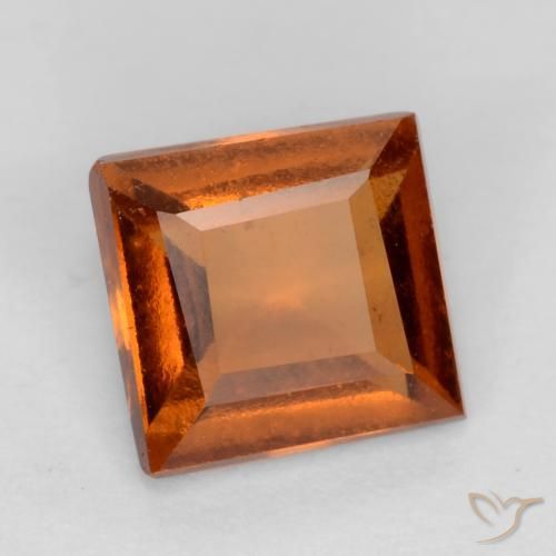 Grenat Hessonite Orange moyen-foncé naturelle Carré, 1.19 ct, VS