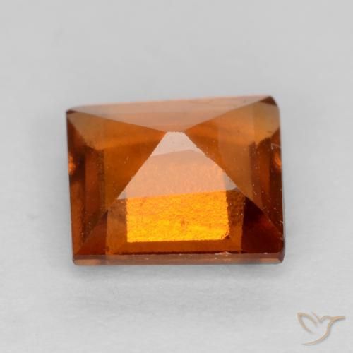 Grenat Hessonite Orange moyen-foncé naturelle Carré, 1.19 ct, VS