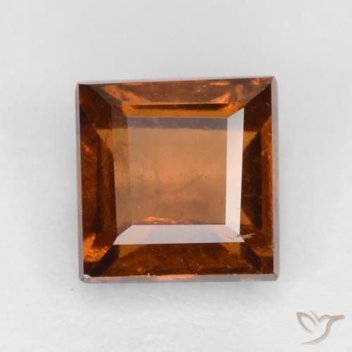 Grenat Hessonite Ambre orange naturelle Carré, 1.50 ct, VS