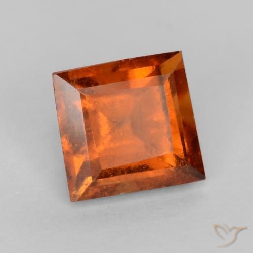 Grenat Hessonite Orange moyen-foncé naturelle Carré, 0.97 ct, VS-SI