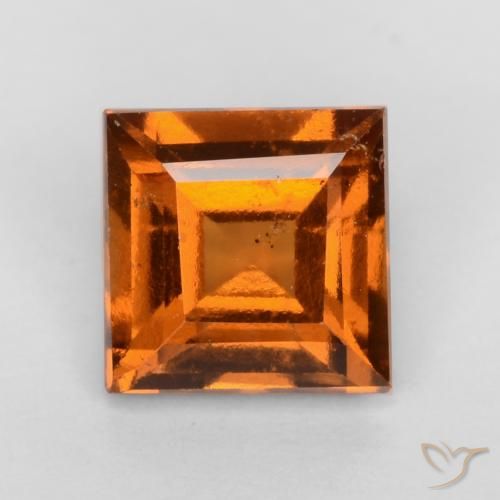 Grenat Hessonite Orange moyen-foncé naturelle Carré, 1.21 ct, VS-SI