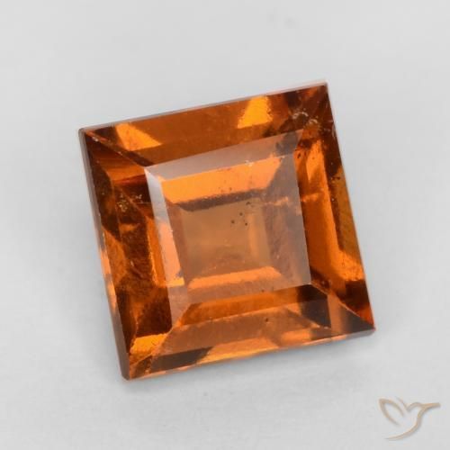 Grenat Hessonite Orange moyen-foncé naturelle Carré, 1.21 ct, VS-SI
