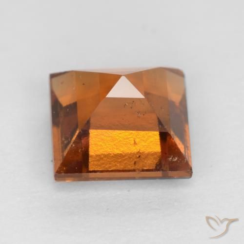 Grenat Hessonite Orange moyen-foncé naturelle Carré, 1.21 ct, VS-SI
