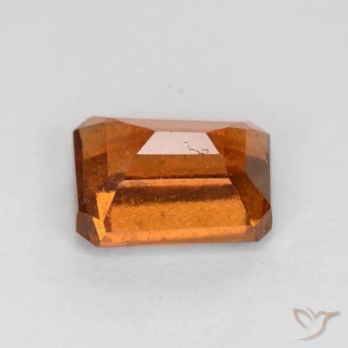 Grenat Hessonite Orange moyen-foncé naturelle Octogone / coupe Émeraude, 1.28 ct, VS-SI