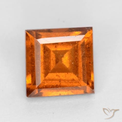 1.17ct Naturel Orange moyen-foncé Grenat Hessonite, Carré, VS-SI