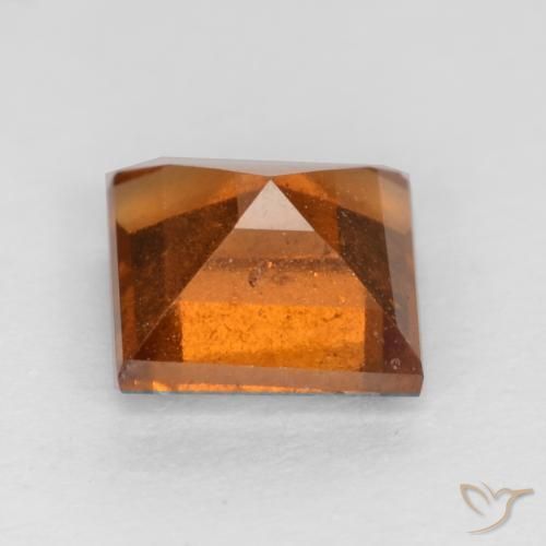 Grenat Hessonite Orange moyen-foncé naturelle Carré, 1.17 ct, VS-SI