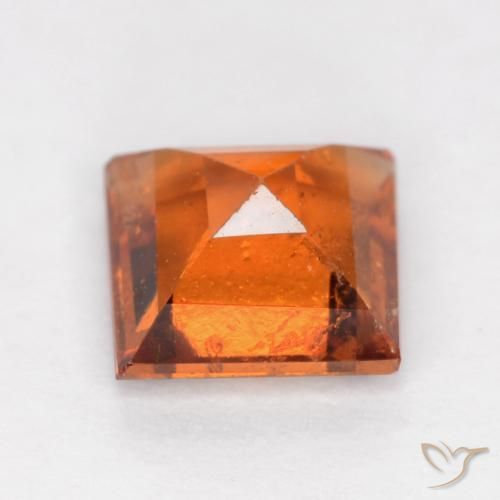 Grenat Hessonite Orange moyen-foncé naturelle Carré, 1.19 ct, VS-SI