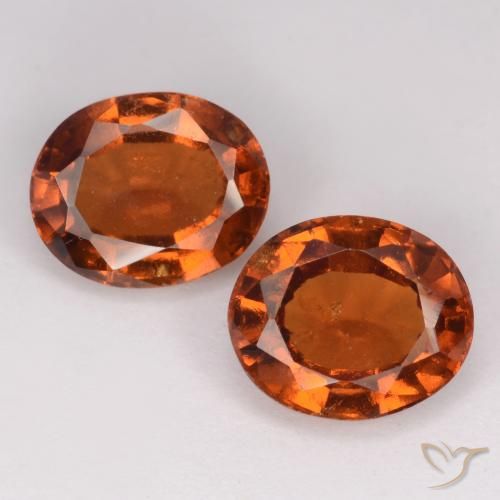 3.35ctw Naturel Orange rougeâtre Grenat Hessonite, ovale, VS-SI