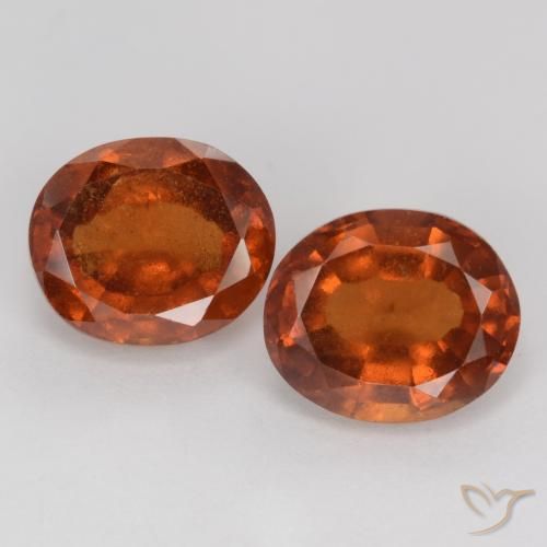 4.57ctw Naturel Orange foncé Grenat Hessonite, ovale, VS
