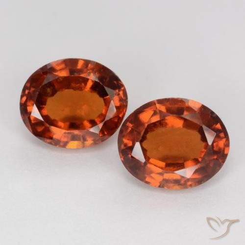 3.86ctw Naturel Orange foncé Grenat Hessonite, ovale, VS-SI