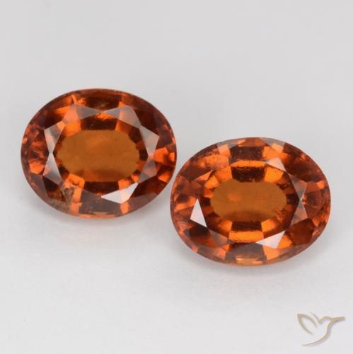 4.94ctw Naturel Orange moyen Grenat Hessonite, ovale, VS-SI