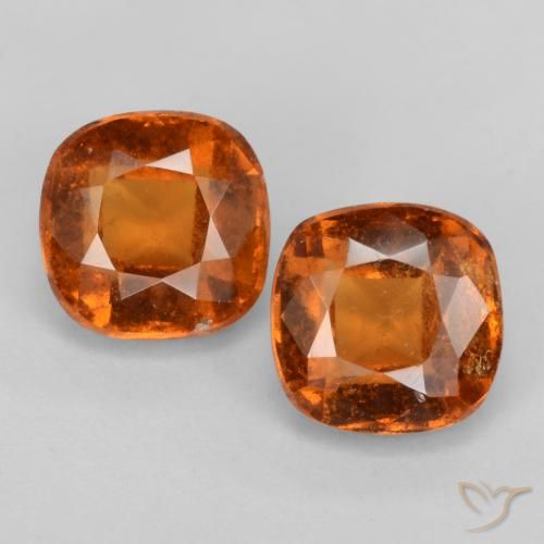 Shop natural 2.91ct Orange moyen Grenat Hessonite gems, Coussin, from Madagascar at GemSelect. In stock, global shipping!