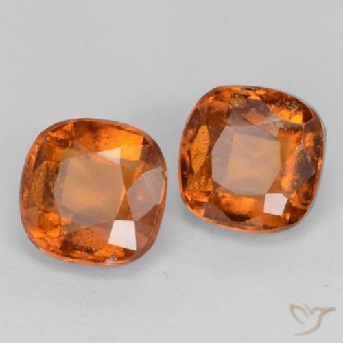 Shop natural 2.91ct Orange moyen Grenat Hessonite gems, Coussin, from Madagascar at GemSelect. In stock, global shipping!