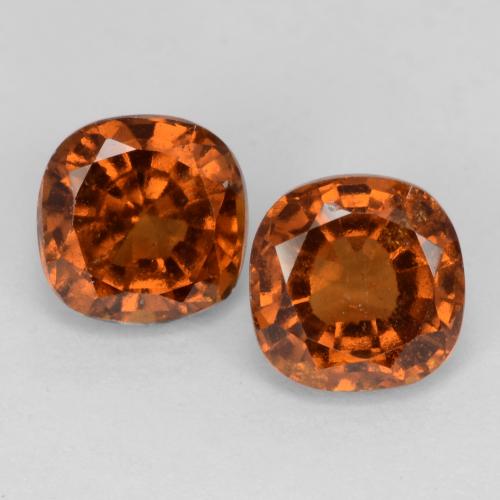 Achetez naturel 2,72ct orange grenat hessonite gems, coupe coussin, en provenance madagascar chez gemselect. en stock, livraison internationale!