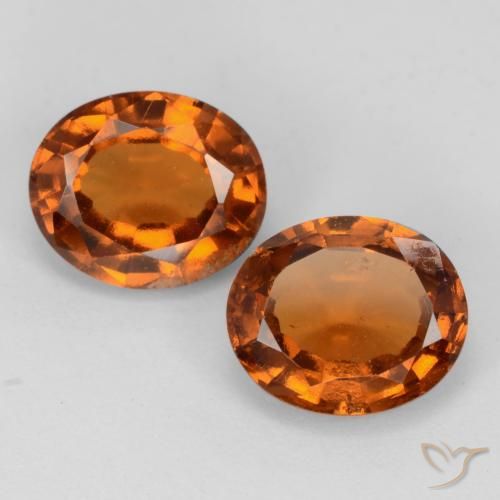 3.76ctw Naturel Ambre orange Grenat Hessonite, ovale, VS-SI
