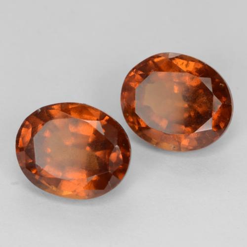Achetez naturel 4,86ct orange grenat hessonite gems, coupe ovale, en provenance madagascar chez gemselect. en stock, livraison internationale!