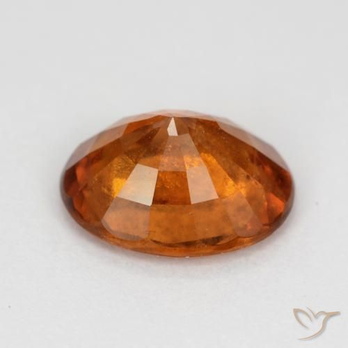 Grenat Hessonite Orange foncé naturelle ovale, 2.36 ct, SI