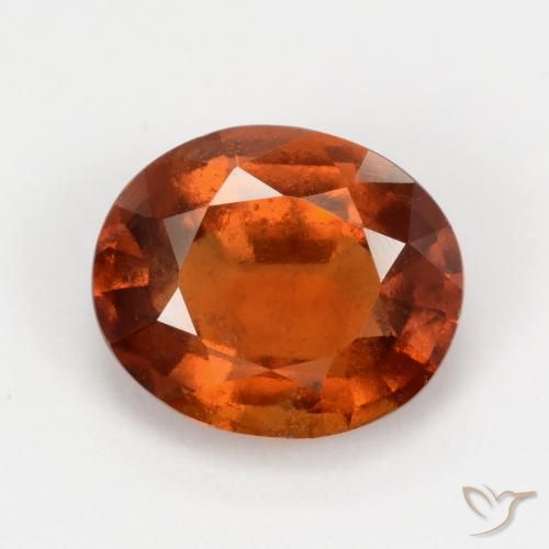 Grenat Hessonite Orange moyen naturelle ovale, 2.41 ct, VS-SI