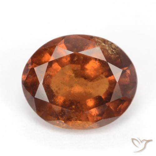Grenat Hessonite Orange foncé naturelle ovale, 2.51 ct, VS-SI