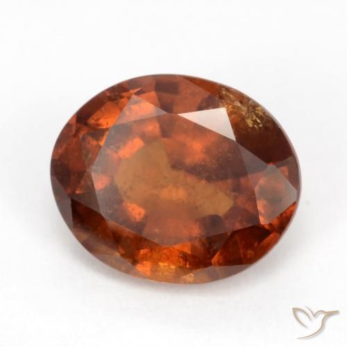 Grenat Hessonite Orange foncé naturelle ovale, 2.51 ct, VS-SI