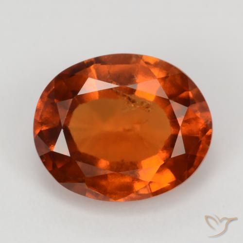 Grenat Hessonite Orange moyen naturelle ovale, 2.82 ct, VS-SI