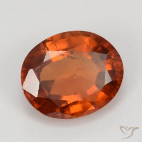 Grenat Hessonite Orange moyen naturelle ovale, 2.82 ct, VS-SI