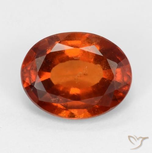 Grenat Hessonite Orange foncé naturelle ovale, 2.33 ct, VS
