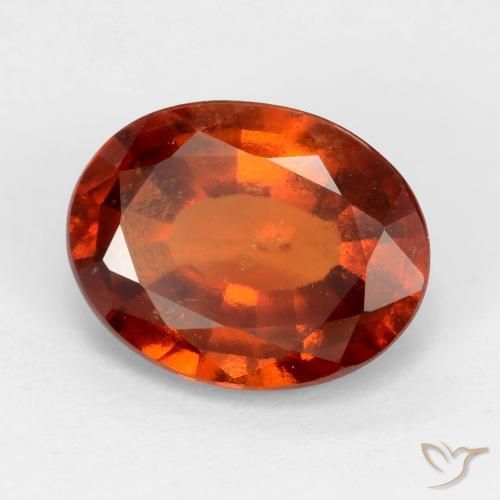 Grenat Hessonite Orange foncé naturelle ovale, 2.33 ct, VS