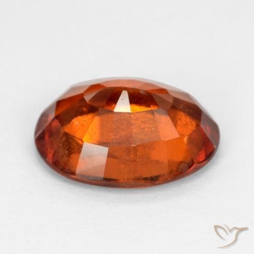 Grenat Hessonite Orange foncé naturelle ovale, 2.33 ct, VS