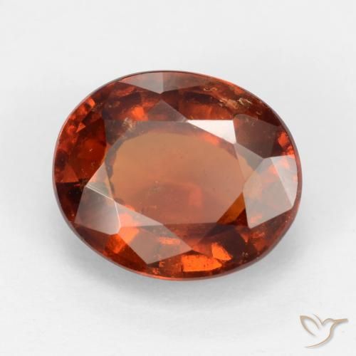 Grenat Hessonite Orange foncé naturelle ovale, 2.68 ct, VS-SI