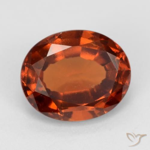 Grenat Hessonite Ambre orange naturelle ovale, 2.37 ct, VVS-VS