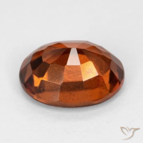 Grenat Hessonite Ambre orange naturelle ovale, 2.37 ct, VVS-VS