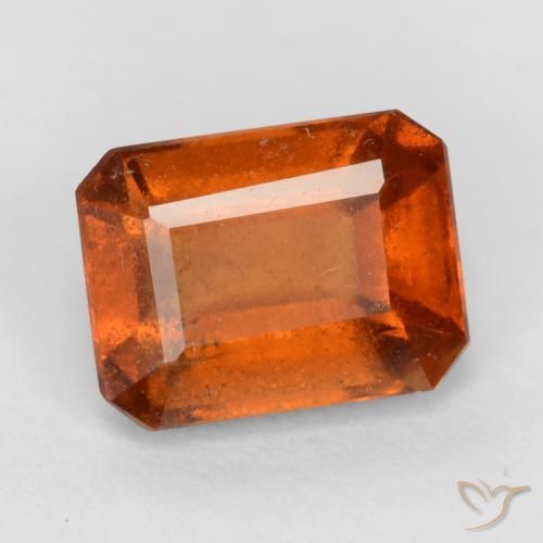 Grenat Hessonite Orange foncé naturelle Octogone / coupe Émeraude, 2.15 ct, VS-SI