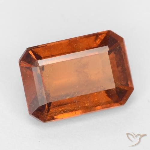 Grenat Hessonite Ambre orange naturelle Octogone / coupe Émeraude, 2.09 ct, VS-SI