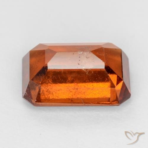 Grenat Hessonite Ambre orange naturelle Octogone / coupe Émeraude, 2.09 ct, VS-SI