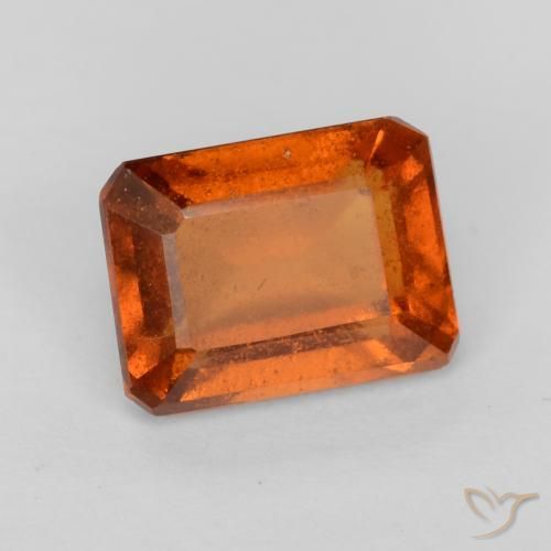 Grenat Hessonite Orange moyen naturelle Octogone / coupe Émeraude, 2.09 ct, VS-SI