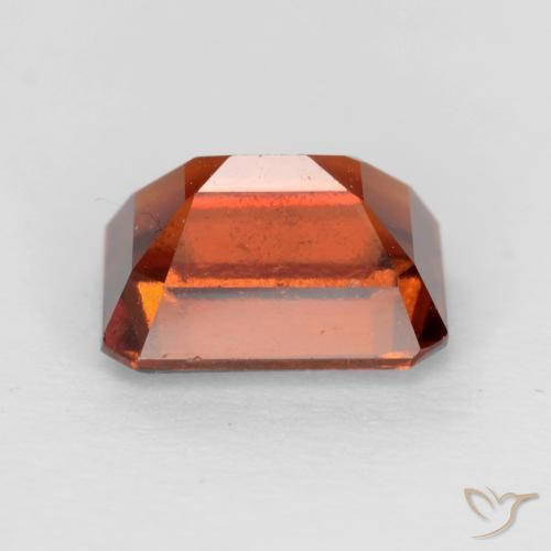 Grenat Hessonite Orange feu naturelle Octogone / coupe Émeraude, 2.11 ct, VS