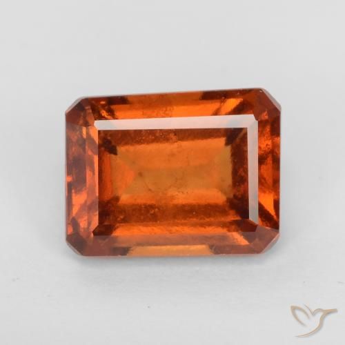 Grenat Hessonite Orange foncé naturelle Octogone / coupe Émeraude, 2.23 ct, VS-SI