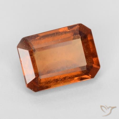 Grenat Hessonite Ambre orange naturelle Octogone / coupe Émeraude, 1.99 ct, VS-SI