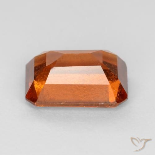 Grenat Hessonite Ambre orange naturelle Octogone / coupe Émeraude, 1.99 ct, VS-SI