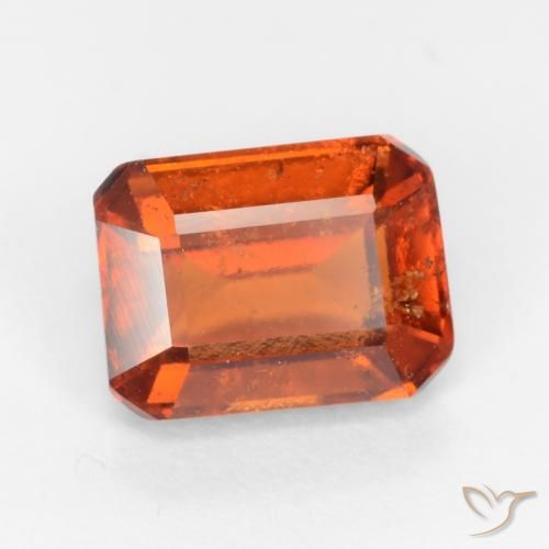 Grenat Hessonite Ambre orange naturelle Octogone / coupe Émeraude, 2.25 ct, VS-SI