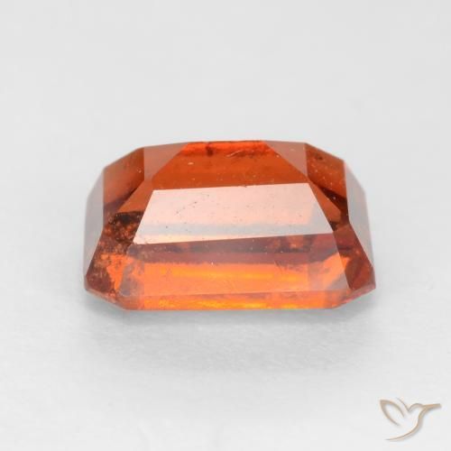 Grenat Hessonite Ambre orange naturelle Octogone / coupe Émeraude, 2.25 ct, VS-SI
