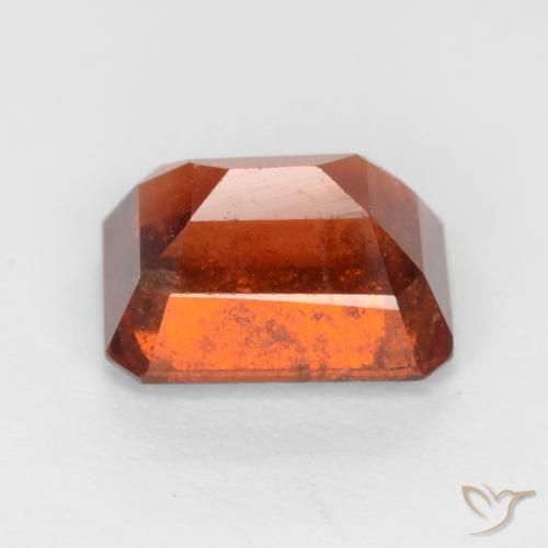 Grenat Hessonite Orange feu naturelle Octogone / coupe Émeraude, 2.22 ct, VS-SI