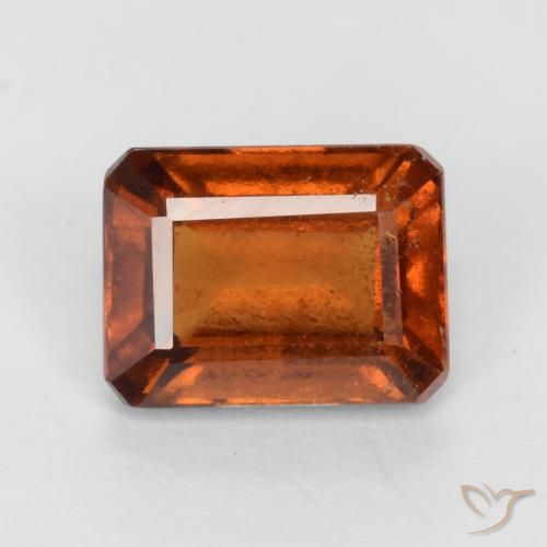 Grenat Hessonite Orange moyen-foncé naturelle Octogone / coupe Émeraude, 2.06 ct, VS-SI