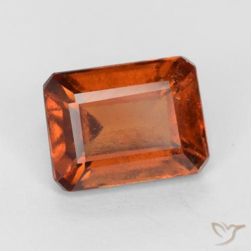 Grenat Hessonite Orange moyen-foncé naturelle Octogone / coupe Émeraude, 2.06 ct, VS-SI