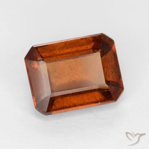 Grenat Hessonite Orange foncé naturelle Octogone / coupe Émeraude, 2.06 ct, VS-SI